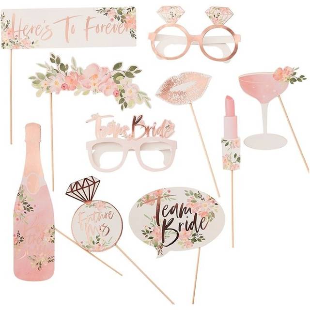 Ginger Ray Fotoprops Utdrikningslag Blomster 10-Pakning