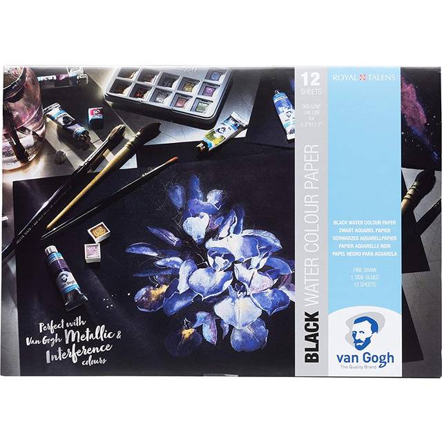 Van Gogh Akvarellblokk Black A4 360g 12 Ark