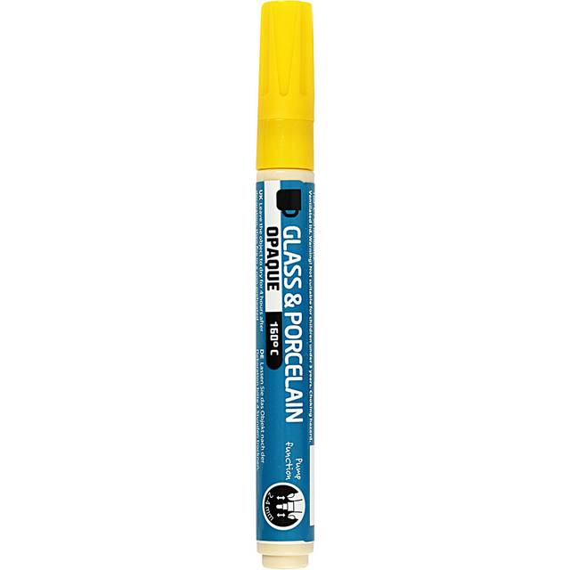 Creotime Glass and Porcelain Pen Opaque Yellow